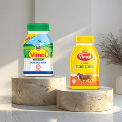 Premium Agmark Pure Desi Ghee By Vimal | Natural & Rich Flavor Healthy Desi Ghee Ideal For Bakes Cookies | (500ml) 16.9 Ounce | Plastic Bottle