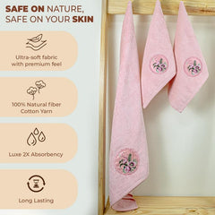 Akiko Home Prima Dream 100% Cotton 1 Bath & 2 Hand Towel 1000 Gsm | Soft, Absorbent & Durable, Cotton Bath Towel | Pack Of 3 (Peach)