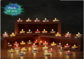 MULTI COLOUR TEALIGHT CANDLES FOR DIWALI & PARTY DECORATIVE CANDLES | SET OF 50