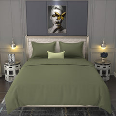 100% Cotton Bedsheet For Double Bed With 2 Pillow Covers - 90 X 100 Inches, Dark Green | Premium Fabric Is Lightweight, Soft & Comfortable Bedsheet