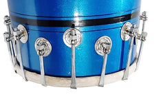 Wooden Musical Instrument Dholak Drum Nuts & Bolt With Full Tool Kit - Blue | Perfectly Symmetric Round Dholak Nickel Plated Bolts & Nuts - Dholak For Festival, Wedding, Satsang | Very Easy To Tune