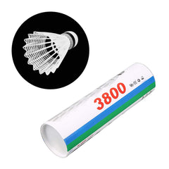 VGEBY 3800 Badminton Nylon Shuttlecocks , PVC Durable For Practicing & Competition | White , Pack Of 6