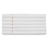 Divine Overseas Cotton Terry Hand Towels 1200 Gsm | Soft & High Absorbent (White) - Pack Of 6