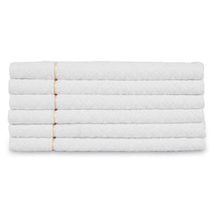 Divine Overseas Cotton Terry Hand Towels 1200 Gsm | Soft & High Absorbent (White) - Pack Of 6