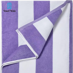 Towel Wala Striped Soft Turkish Cotton Small Bath Towel 450 Gsm | For Men & Women, Hotel Pool Towel (Pack Of 4)