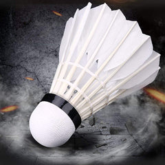Spocco Tournament Grade Impact Badminton Duck Feather Shuttlecocks , Speed 76 , Medium | White , Pack Of 10