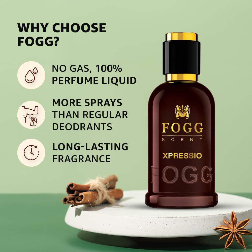 Fogg Scent Xpressio Eau De Parfum For Men 90 Ml 3 Fl.oz. | Long-lasting , Fresh & Powerful Fragrance Fogg Scent Xpressio Eau De Parfum For Men 90 Ml 3 Fl.oz. | Long-lasting , Fresh & Powerful Fragrance