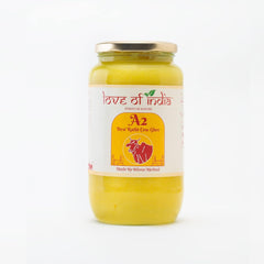 Pure A2 Desi Rathi Cow Ghee By Love Of India | Rich In Nutrients Healthy Traditional Vedic Bilona Method Desi Cow Ghee For Everyday Dishes | (1 Litr) 33.8 Ounce | Jar Pack