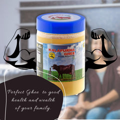 Pure Natural A2 Desi Buffalo Ghee By Kalapurna Ghee | Delicious & Nutritious Healthy Desi Cow Ghee For Help To Gain Weight | (1 Litr) 33.8 Ounce | Jar Pack