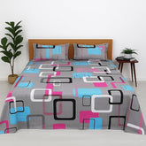 Comfort Single Bed Sheet With One Pillow Cover - 68x90 Inch, Grey | Premium Cotton Quality ā Soft & Breathable