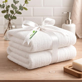 Freshshine Face Towel 300 Gsm | Super Soft Quick Dry Microfiber Face Towel (White) - Set Of 2