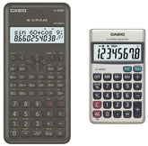 Casio FX-82MS 2nd Gen Scientific Calculator& Casio LC-403TV Portable Calculator With Metal Faceplate