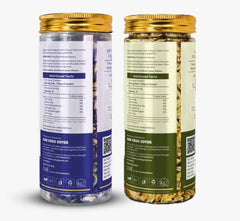 Syha Butterfly Pea Flower Tea + Jasmine Flower Tea - Pack Of 2 X 30gm, 1.05 Ounce Each | Supports Skin Health - Pure Dried Flower, Caffeine Free, Gluten Free