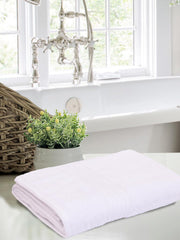 Bombay Dyeing Tulip 100% Cotton Large Size Bath Towel 500 Gsm (White)
