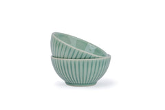 Ceramic Snack Bowl Set Of 4 - 300ml Each, Light Mint | Ceramic Snack Bowls With Glossy Finish - Snacks Bowls Set Of 4 | Microwave Safe & Dishwasher Safe