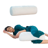 Hard Foam Bolster Pillow, Side Pillow For Sleeping, Standard Size - 22 L X 8 W X 8 H Inches | Round For Diwan, Bed & Sofa - Decorative Round Pillow For Back & Neck Support - Pack Of 2