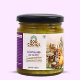 Premium Shatavari A2 Desi Cow Ghee By God Choice Organic Farms | High In Protein Fiber Healthy Desi Ghee For Overall Health | (150ml) 5.0 Ounce | Jar Pack