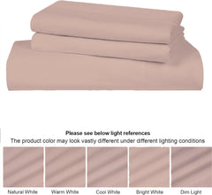 Single Size Fitted Bedsheet With 2 Pillow Covers - 36 X 78 Inches, Cameo Rose | All-Round Elastic | Comfortable, Wrinkle Resistant, Fade Resistant & Environmentally Friendly