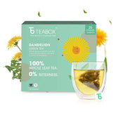 Teabox Dandelion Green Tea - 25 Pyramid Tea Bags | 100% Whole Leaf & 0% Bitterness - Green Tea From The Himalayas | Low Caffeine