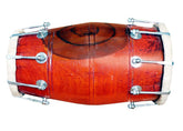 Wooden Musical Dholak Instrument Drum Nuts & Bolt With Bag - Maroon | Perfectly Symmetric Round Dholak - Dholak For Festival, Wedding, Satsang | Very Easy To Tune