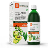 Krishna's Herbal & Ayurveda Amla Aloe Vera Wheatgrass, Haldi & Tulsi Juice, Enriched With Vitamin C,all In One Health Drink, 1000ml 2.2lbs