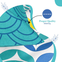 Soft Cotton Double Bedsheet For Queen Size With 2 Pillow Covers | 87 X 100 Inches, Blue & Yellow - Soft & Breathable Fabric | Comfortable For Daily Use