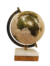 Rotating World Globe 6 Inch With Metal Arc & Marble Stand For Show Piece For Home , Office Decor, Study Table, & Birthday, Party Gifts For Kids & Students, Pack Of 1