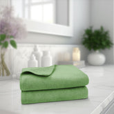 Sassoon Venir Microfiber 2 Piece Hand Towels 450 Gsm | Absorbent & Quick Dry Multipurpose Hand Towels (Green)
