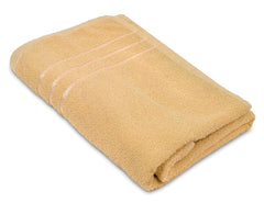 Blissful Creations 100% Cotton Bath Towels 450 Gsm | Soft & Absorbent Bath Towel For Men & Women - Urban Comfort (Golden)