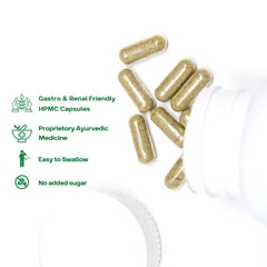 Amrut Kesar Ayurvedic Capsules For Immunity, Stamina, Vitality & Overall Health | 30 Years Old Holistic Formula Of 10 Natural Ayurvedic Herbs | 60 Capsules , 100gm 0.2lbs