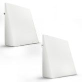 Wedge Cushion Made With Memory Foam Pillow, Complete Back Support, White | Improves Comfort & Posture While Sitting, Working On Bed | Premium Removable Covers, Multipurpose Use - Pack Of 2