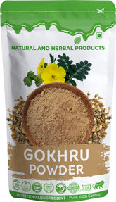 Natural And Herbal Products Gokhru Seeds Powder Tribulus Terrestris Powder Gokshura Caltrops Natural, Palleru, Nerunjil Powder, 100% Pure, Herbal, Organic | 100gm 0.2lbs