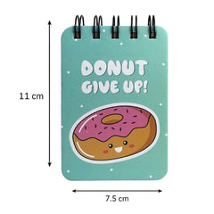 Spiral Pocket Notebook, Cute Mini Notepad, Handy Notebook For School (Donut) Pack Of 1