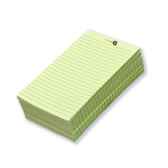 Wide Ruled 5 X 8 - Inch 50-Sheet Lined Writing Note Pad, Easy Tear Off Sheets (Green) Pack Of 12