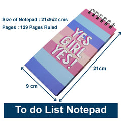 To Do List Notepad, Daily Planner Diary, Pages - 129, Writing Pad Gift, Birthday Return Gift