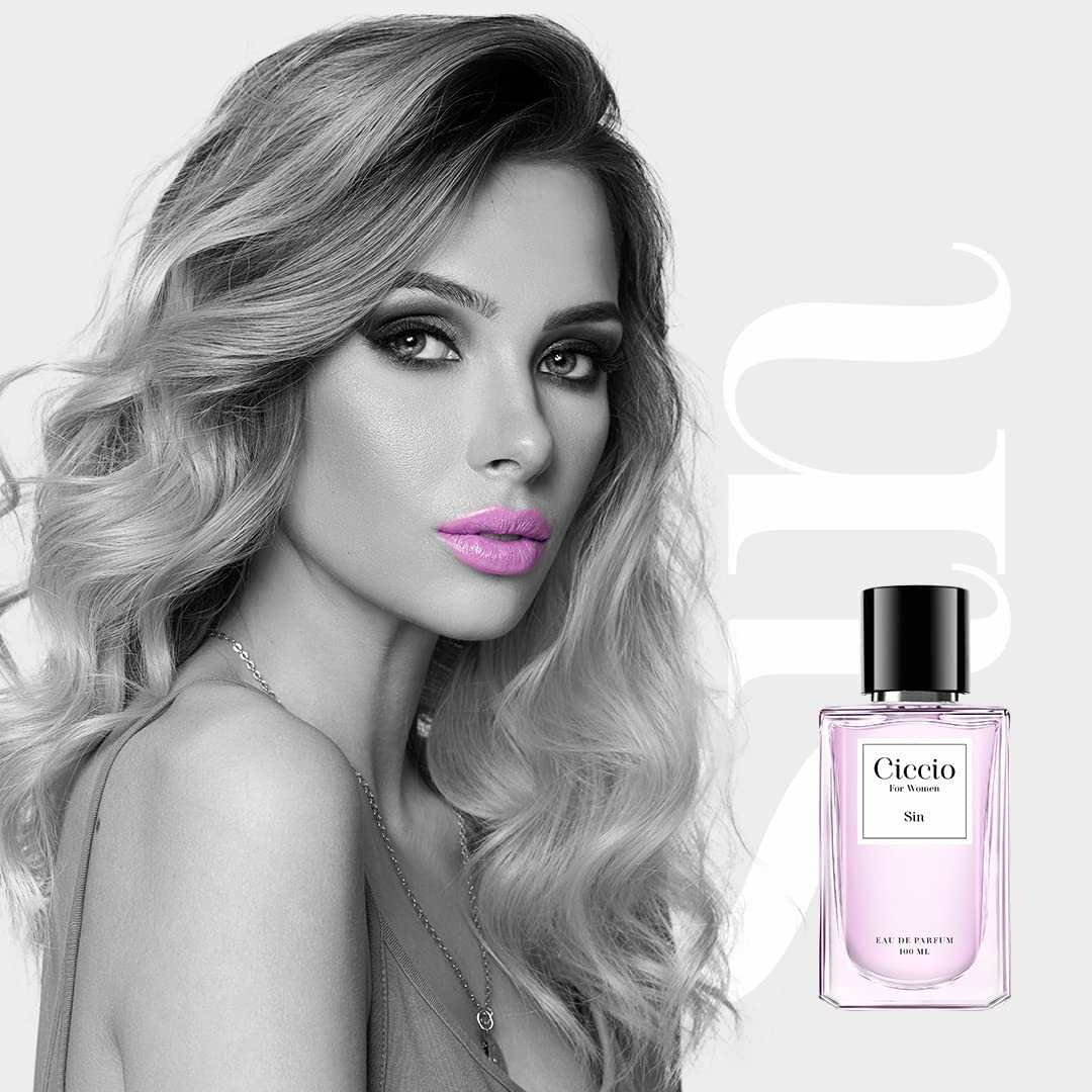 Ciccio Sin For Women + Intense For Men Eau De Parfum 100ml 3.4 Fl.oz. Each Pack Of 2 | Long Lasting Ciccio Sin For Women + Intense For Men Eau De Parfum 100ml 3.4 Fl.oz. Each Pack Of 2 | Long Lasting