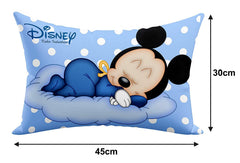 Kid's Disney Mickey & Mickey Friend Pillow For Sleeping, Sky Blue - 12 X 18 Inch | Cozy & Fluffy Super Soft Pillow | Suitable For All Sleepers, Multipurpose & Comfortable - 1 Pcs