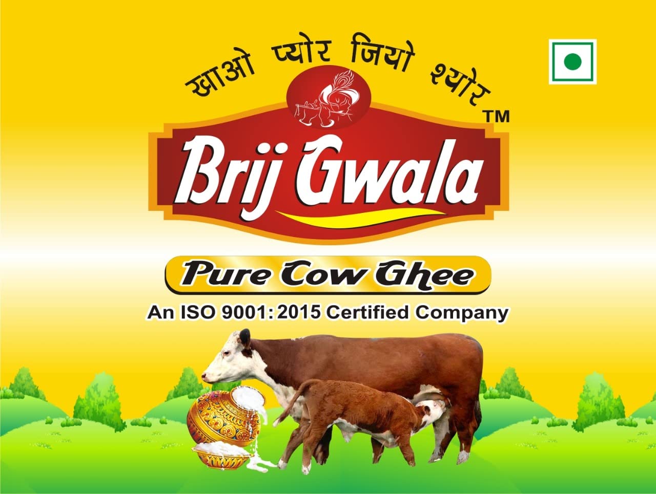Organic Pure Desi Cow Ghee By Brij Gwala | Good Source Of Energy Healthy & Nutrients Desi Cow Ghee | 400ml (200ml * 2) 13.5 Ounce | Jar Pack Organic Pure Desi Cow Ghee By Brij Gwala | Good Source Of Energy Healthy & Nutrients Desi Cow Ghee | 400ml (200ml * 2) 13.5 Ounce | Jar Pack