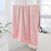 Spread Spain Cotton Large Bath Towel 550 Gsm | Ultra Soft Super Absorbent & Antibacterial Bath Towel (Pink)