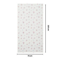 Haus & Kinder Regalia Waffle Bath Towel 400 Gsm | Honeycomb Large Size Bathing Towels | Floral Drift White