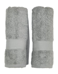 Bombay Dyeing Plain Santino 500 Gsm Cotton Hand Towel Set - Grey (2 Piece)