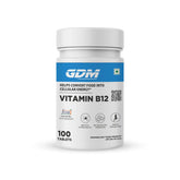 Gdm Vitamin B12 Supplement , Boost Energy Level , Good For Digestion , For Both Men & Women | 100 Veg Tablets , 150gm 0.3lbs