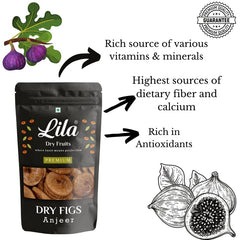 Pure Natural Dried Afghani Anjeer By Lila Dry Fruits 1kg, | Rich Source Of Fibre Calcium & Iron | Low In Calories & Fat Free Anjeer Pack | 35.2 Ounce