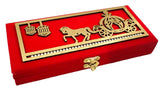 Wood Decorative And Attractive Box Cash Box, Shagun Jewellery Money Envelop Wedding, Gift Bangel Pack Of 1, Colour - Red, Horse