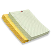 Wide Ruled 10.5x8.5 Yellow & Green, Inch 50-Sheet Lined Writing Note Pad, For Everyday, Pack Of 12