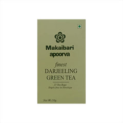 Makaibari Apoorva Finest Darjeeling Tea Bag + Darjeeling Green Tea Bag Pack Of 4 - 50gm, 1.7 Ounce, 25 Tea Bags In Each | Low Caffeine, Non-Toxic