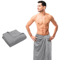 Sassoon Venir Microfiber XXL Men Bath Towel 450 Gsm | Ultra Soft Material, Towel For Daily Use (Grey)