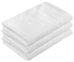 Kuber Industries Heart Home Medium Size Cotton Face Towel 200 Gsm - Pack Of 3 (White)