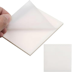 150 Sheets Transparent & Waterproof Full Self-Adhesive Sticky Notes Pad, Size 3 × 3 (White)