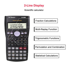 Scientific Calculator For Students, Engineers, Scientists & College, 240 Functions, 12 Digit, 2-line Display Advanced Scientific Calculator SX-82MS, Scientific Calculator (Black)